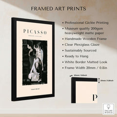 Picasso Guernica Inspired Bull Mother Figure Art Print Abstract Black White Poster Collection framed with professional Giclée printing