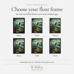 Machu Picchu Poster - framed canvas float frame colour options