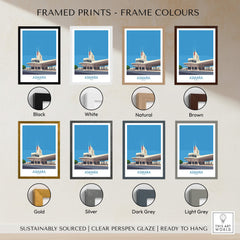 Asmara Eritrea Print – Fiat Tagliero Poster framed in various colours including black, white, natural, and brown.