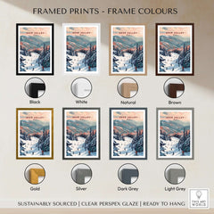 Deer Valley Ski Print - Utah framed prints in various frame colors including black, white, natural, brown, gold, silver, dark grey, light grey.
