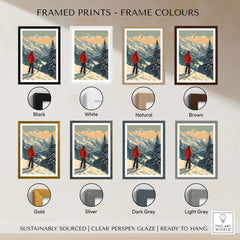 Different frame colors for Deer Valley Print Utah framed artwork including black, white, natural, and more.
