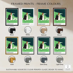 Edvard Munch Art Print - Two Women on the Shore 1898 Woodcut AIC Poster framed in various colors including black, white, natural, and brown.