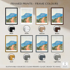 Exhibition Art Print Claude Monet The Corniche near Monaco Impressionist Landscape Poster framed in various colors