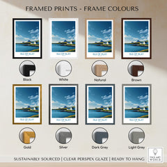 Framed prints in various colors for Isle of Islay Scotland Canvas Print | Scottish Hebrides Poster.