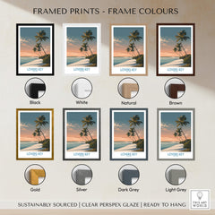 Lovers Key Canvas Print | Florida Gulf Coast Beach Poster available in various frame colors.