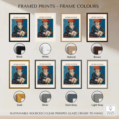 Framed prints showcasing various frame colors for Matisse Art Print - Madras Rouge Red Headdress 1907 Wall Art Poster.