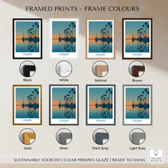 Oxnard California Poster | Scenic Pacific Marina Canvas Print framed options including black, white, natural, and more.