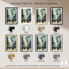 Siem Reap Cambodia Travel Poster | Tropical Town Street Wall Art Print with various frame colors options.