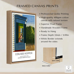 Edward Hopper Cape Cod Morning 1950 Art Print Poster - American Realism framed canvas print featuring a sunlit window scene.