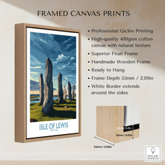 Isle of Lewis Scotland Poster | Ancient Megalithic Site Canvas Print framed and ready to hang
