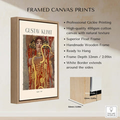 Gustav Klimt Art Print - Hygieia 1907 - Golden Phase Wall Art framed print showcasing professional Giclée printing and quality materials.
