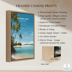 Lovers Key Wall Art Print | Paradise Island Scenery Florida Travel Poster showcasing serene beach landscape