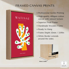 Matisse Art Prints - White Coral Abstract Green Diamonds Print framed canvas print showcasing professional giclée printing.