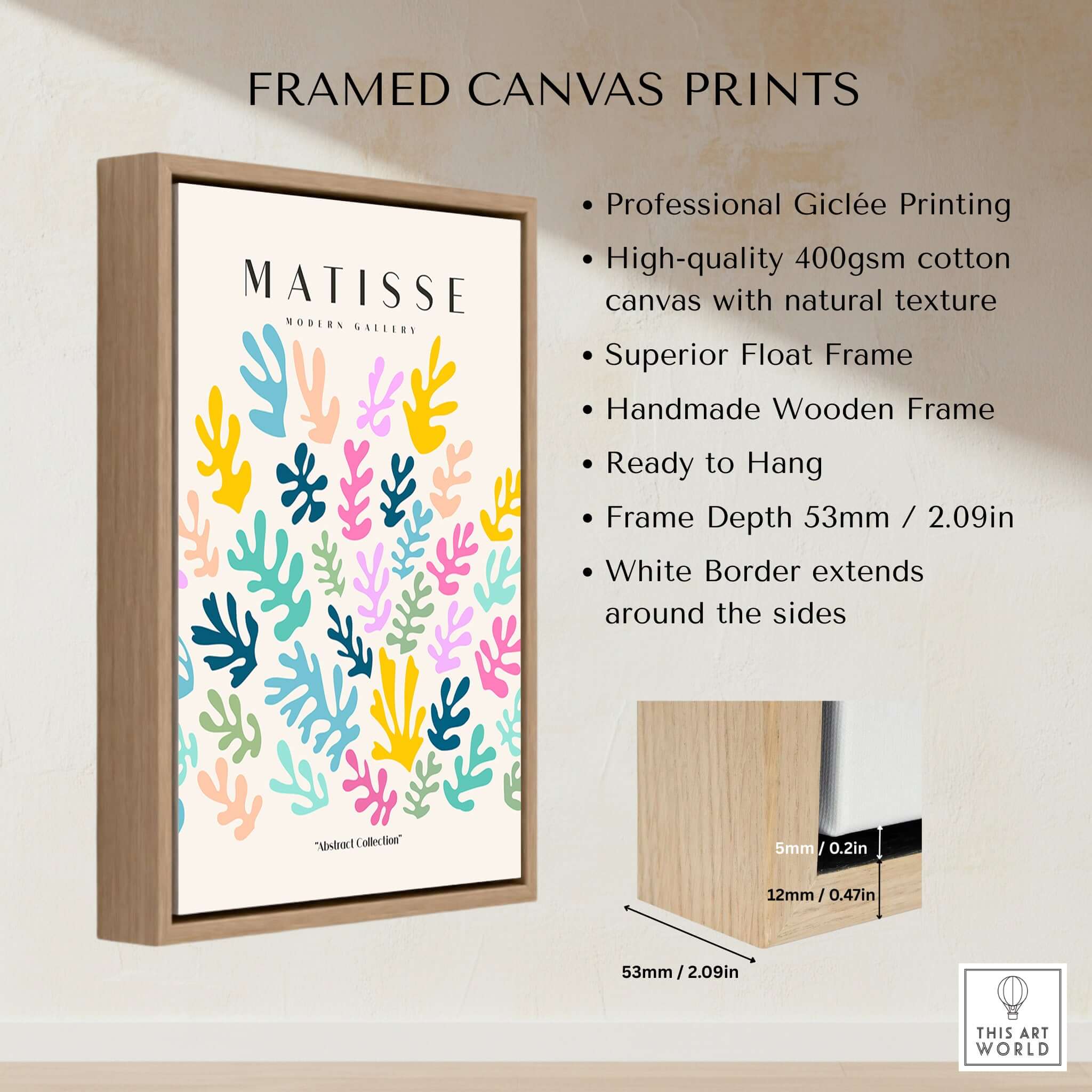 Matisse Art Prints - Colorful Abstract Botanical Scatter Poster featuring professional giclée printing and vibrant designs.