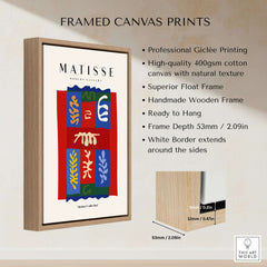 Matisse Art Prints - Patchwork Shapes Composition Poster displayed in a professional float frame with white border.