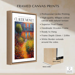 Claude Monet Poster Print - Wall Art for Room Decor - Impressionist Exhibition Print framed canvas with natural textures.