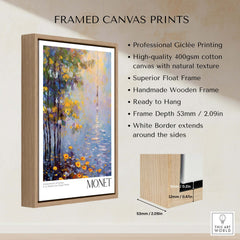 Claude Monet Art Print - Impressionist Wall Art Poster - Monet Framed Print showcasing framed canvas print features.