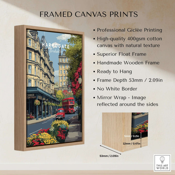 Harrogate Print | English City Wall Decor framed canvas print showcasing the charm of Harrogate.