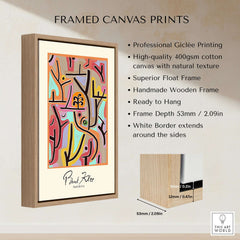 Paul Klee Park Bei Lu Colorful Abstract Landscape Poster Art Print framed canvas print with wooden frame