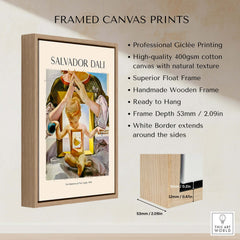 Salvador Dali Madonna Port Lligat 1949 Surrealist Religious Art Print Poster Gala framed canvas print with natural texture.