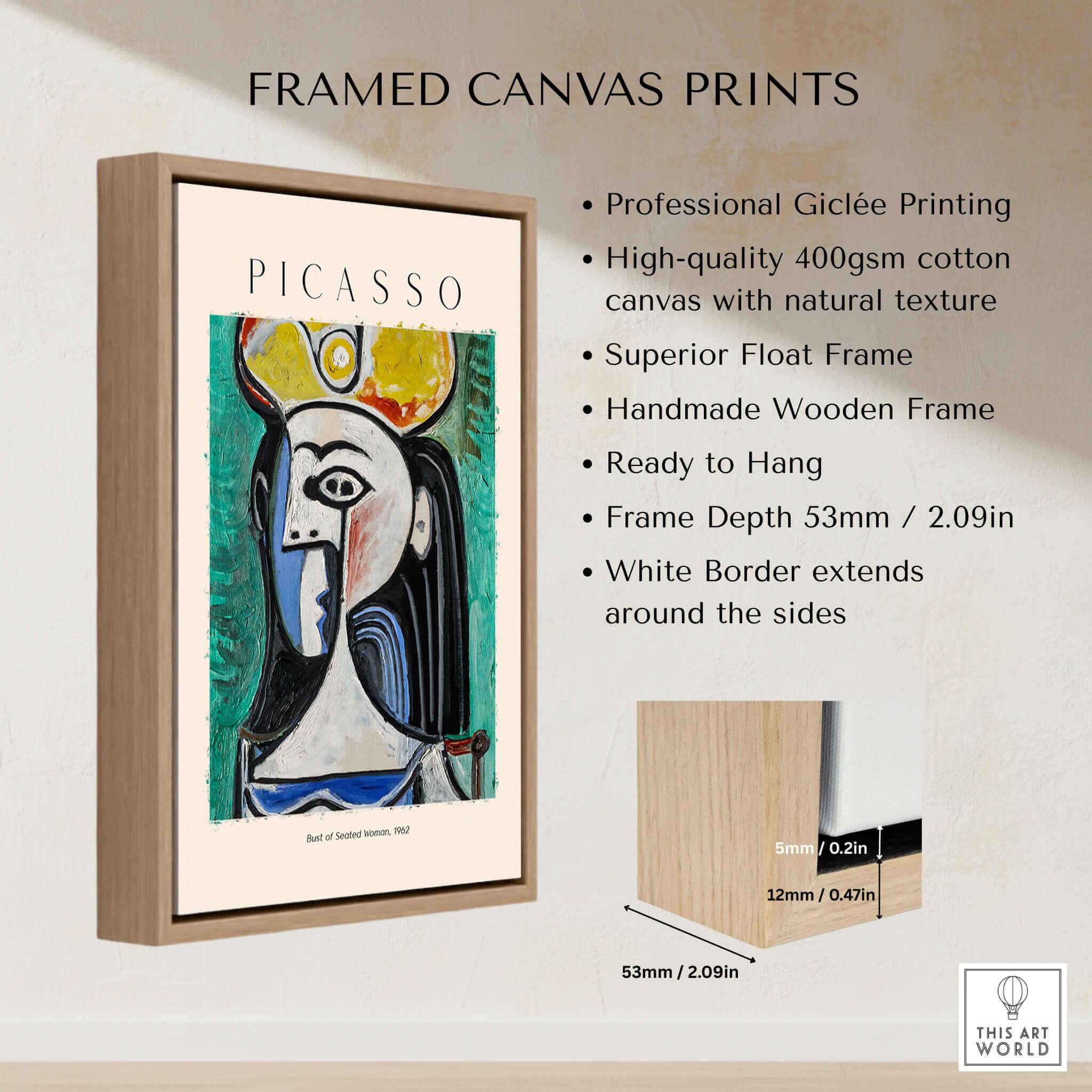 Picasso Bust Seated Woman 1962 Art Print Poster – This Art World