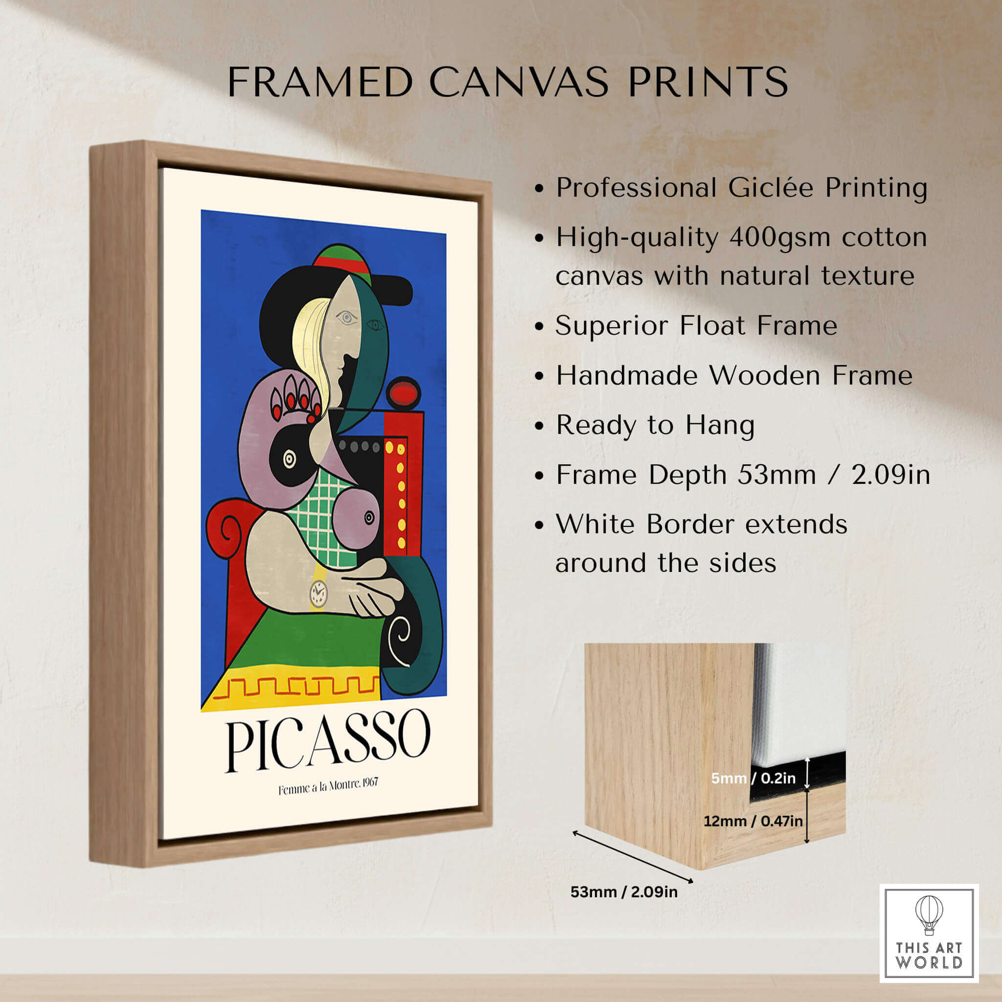 Picasso Femme a la Montre 1967 Art Print - Cubist Poster – This