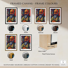 Framed Canvas - Frame Colours showcasing various frame options for Matisse Art Prints - Fauvist Self Portrait Art Print.