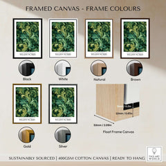 William Morris Prints - Green Acanthus Swirl Pattern Art Print - Botanical Foliage Poster with frame color options.