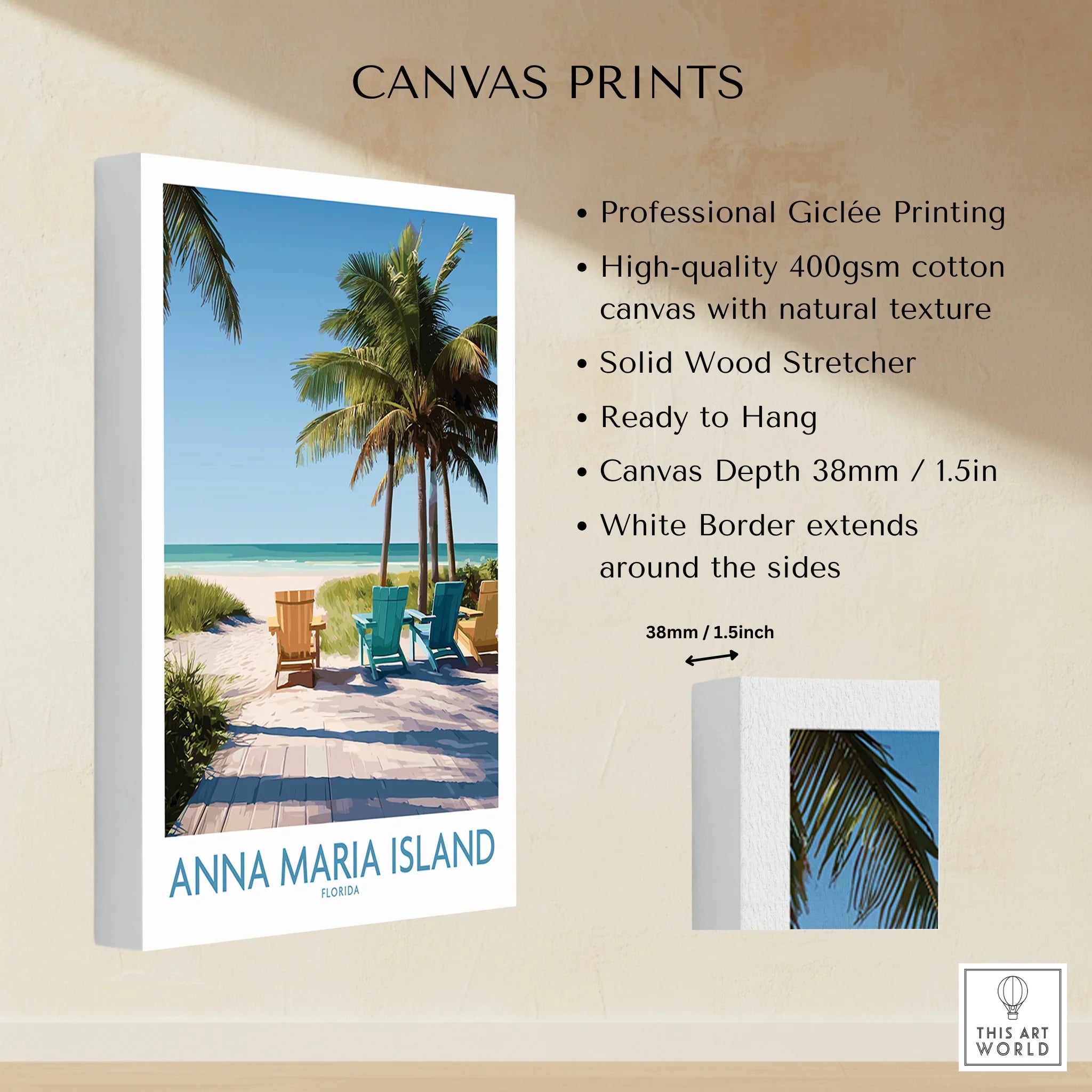 Anna Maria Island FL Palm Tree Poster – This Art World