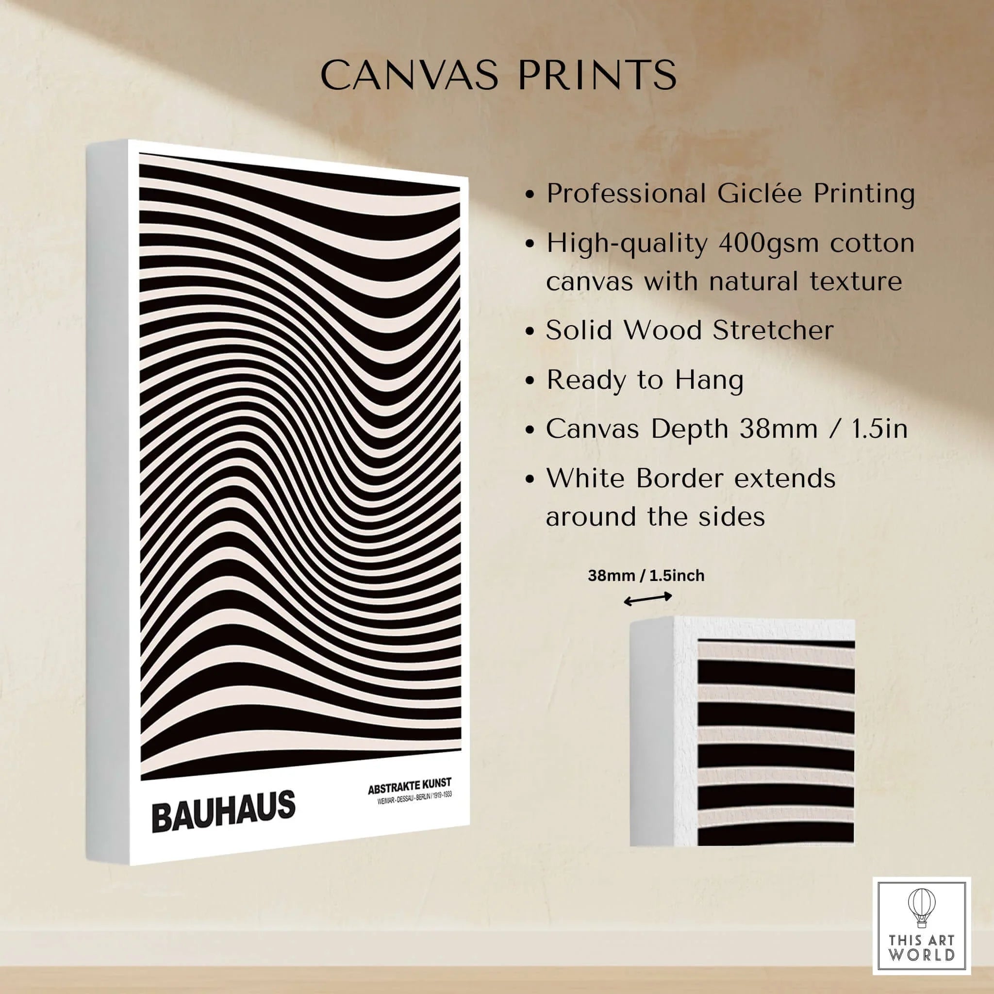 Bauhaus Exhibition Prints - Optical Wave Art Print – This Art World