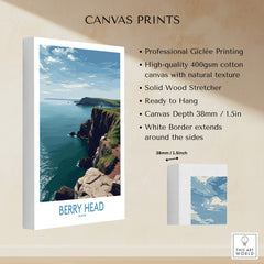 Berry Head Devon Wall Art – English Coast Print showcasing Devon's coastal landscape and high-quality Giclée printing.