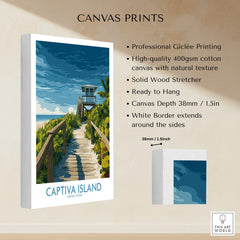Captiva Island Florida Wall Art – Tropical Art featuring a vibrant coastal scene.