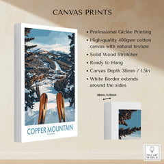 Copper Mountain Colorado Wall Art – Winter Ski Resort Print on high-quality canvas with professional Giclée printing.