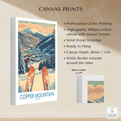 Copper Mountain Colorado Wall Art – Winter Mountain Ski Resort Wall Decor showcasing stunning ski resort scenery.