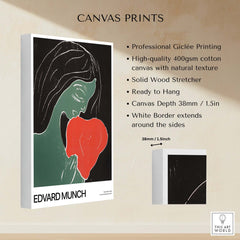 Edvard Munch Art Print - Edvard Munch Two Heart c1899 Woodcut - Symbolist Love Poster