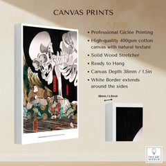 Exhibition Art Print Utagawa Kuniyoshi Skeleton Spectre Japanese Ukiyo-e Poster Wall Art canvas print details