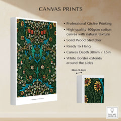 Exhibition Art Print William Morris Tulip Famous Pattern Arts Crafts Floral Poster Wall Art showcasing professional Giclée printing.