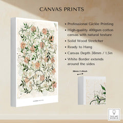 Exhibition Art Print William Morris Jasmine Pattern Floral Botanical Wall Art with professional Giclée printing.