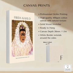 Frida Kahlo Diego on My Mind Tehuana Self Portrait Poster Art Print canvas print featuring high-quality giclée printing.