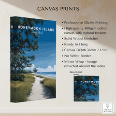 Honeymoon Island Wall Art Print | Florida Travel Poster showcasing scenic beach and nature.