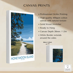 Honeymoon Island Florida Poster | Gulf Coast Landscape Canvas Print showcasing a scenic view of Honeymoon Island.