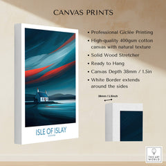 Isle of Islay Scotland Posters | Vibrant Scottish Island Scene Canvas Print showcasing professional Giclée printing and design.