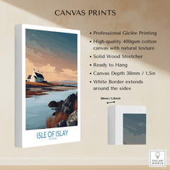 Isle of Islay Scotland Canvas Print | Hebrides Sunset Landscape Posters showcasing Giclée printing and detailed design.
