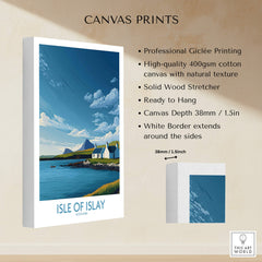 Isle of Islay Scotland Canvas Print | Scottish Hebrides Poster showcasing professional Giclée printing on canvas.