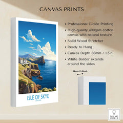 Isle of Skye Poster Modern featuring vibrant colors and professional Giclée printing on high-quality canvas.