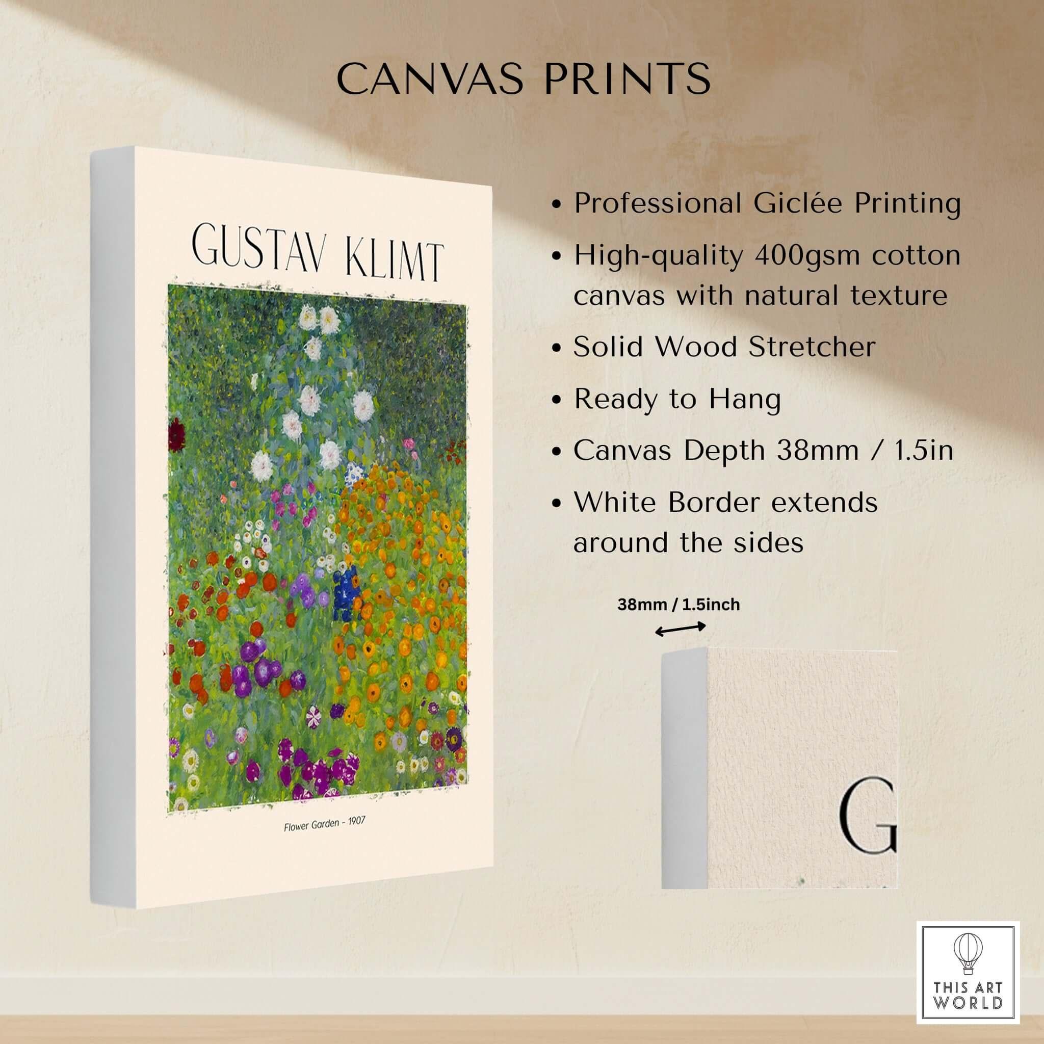 Gustav Klimt Flower Garden Art Print Poster 1907 – This Art World
