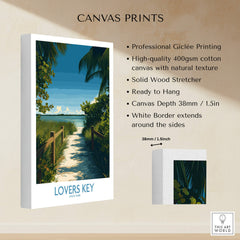 Lovers Key Florida Poster | Tropical Nature Path Canvas Print showcasing professional Giclée printing on high-quality canvas.
