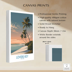 Lovers Key Canvas Print | Florida Gulf Coast Beach Poster showcasing professional Giclée printing and high-quality materials.