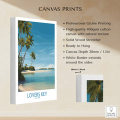 Lovers Key Poster | Florida Canvas Print showcasing professional Giclée printing and natural textures.