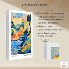 Matisse Art Prints - Abstract Coastal Landscape Poster showcasing vibrant Mediterranean-inspired artwork.